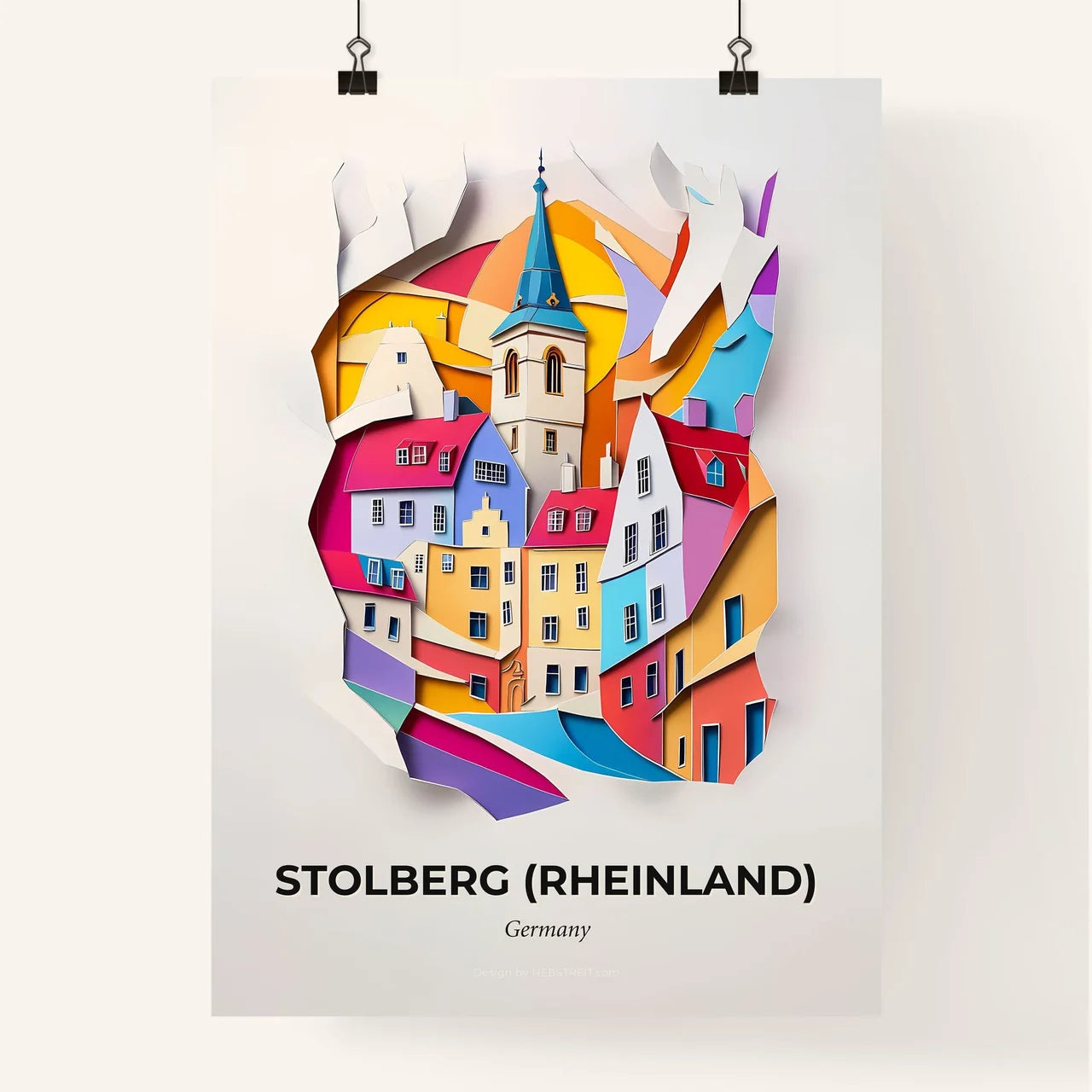 Vivid Stolberg (Rheinland), Germany, Colorful Poster