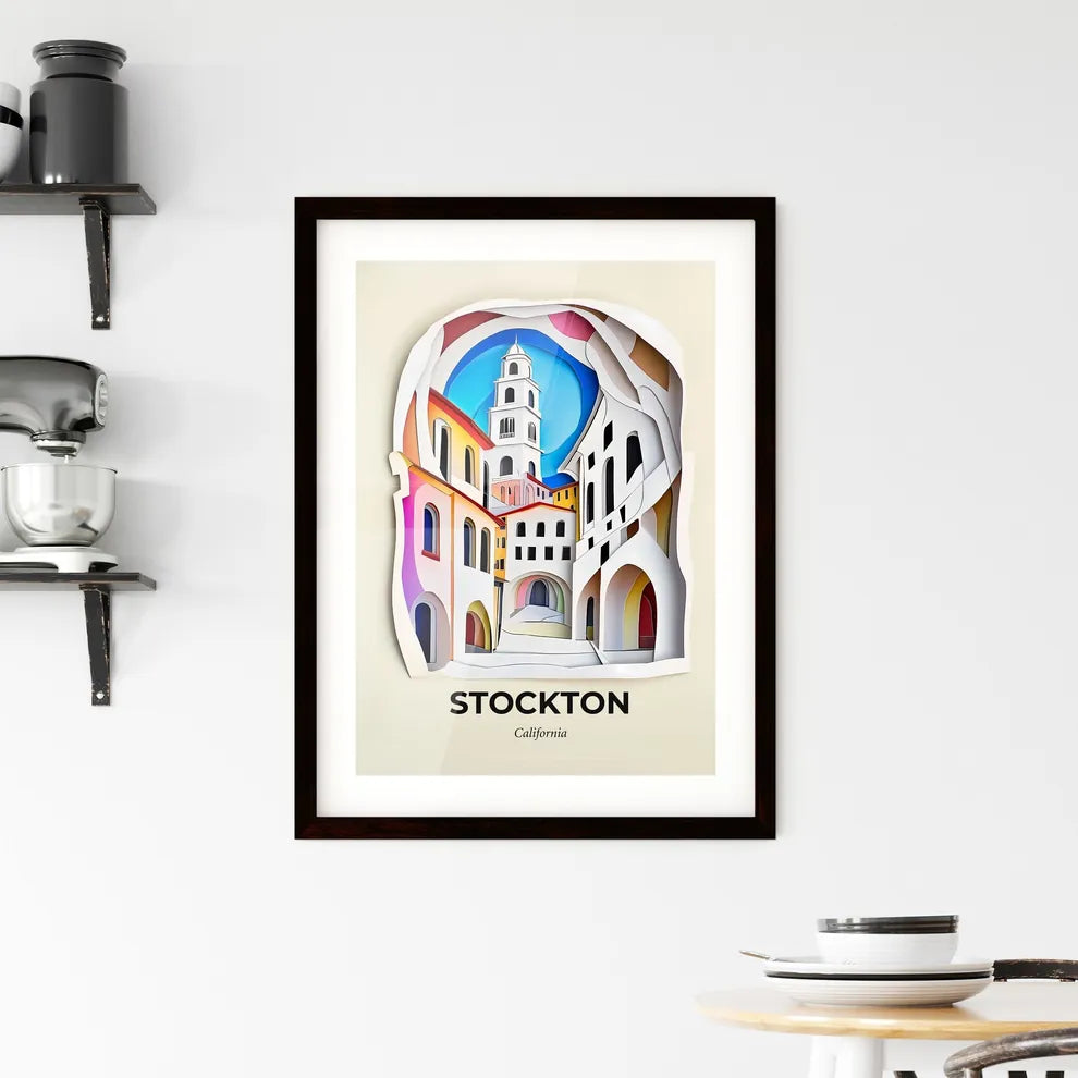 Vivid Stockton, California, Framed Wall Art