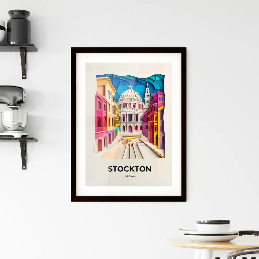 Vivid Stockton, California, Framed Wall Art