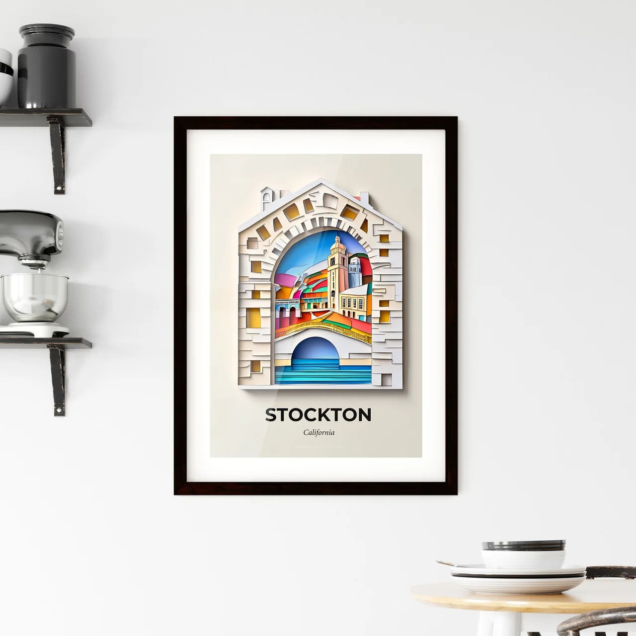 Vivid Stockton, California, Framed Wall Art