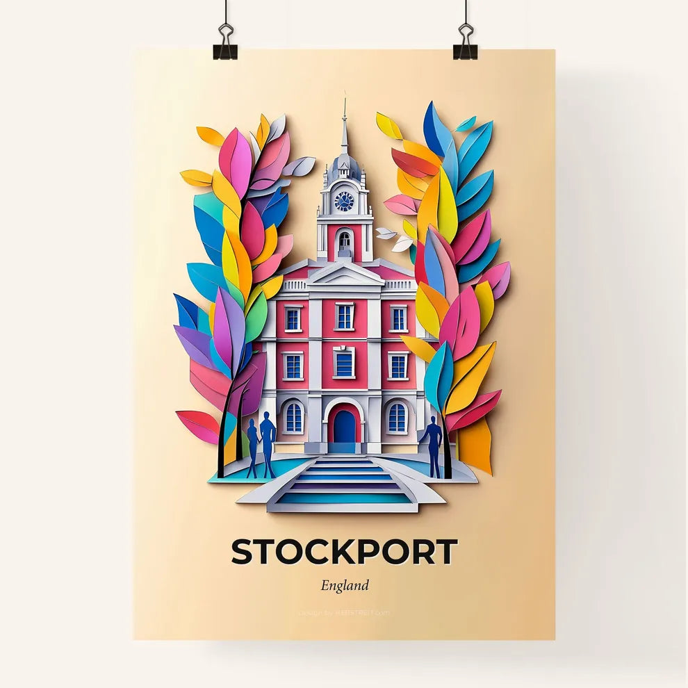 Vivid Stockport, England, Colorful Poster
