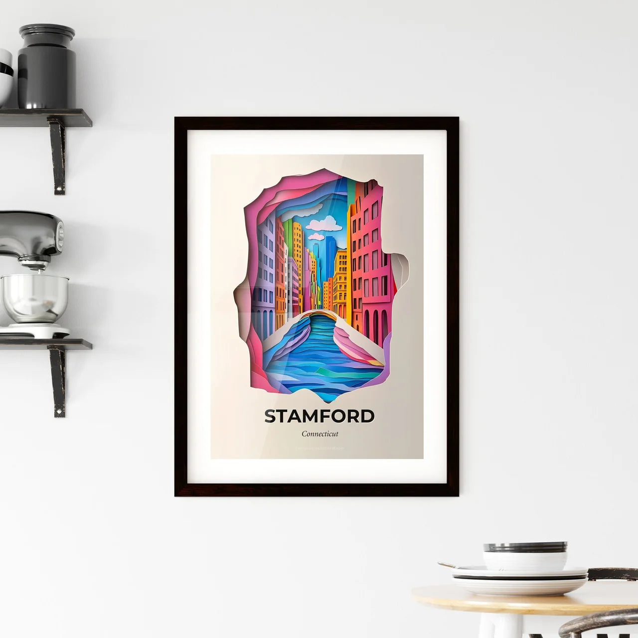 Vivid Stamford, Connecticut, Framed Wall Art