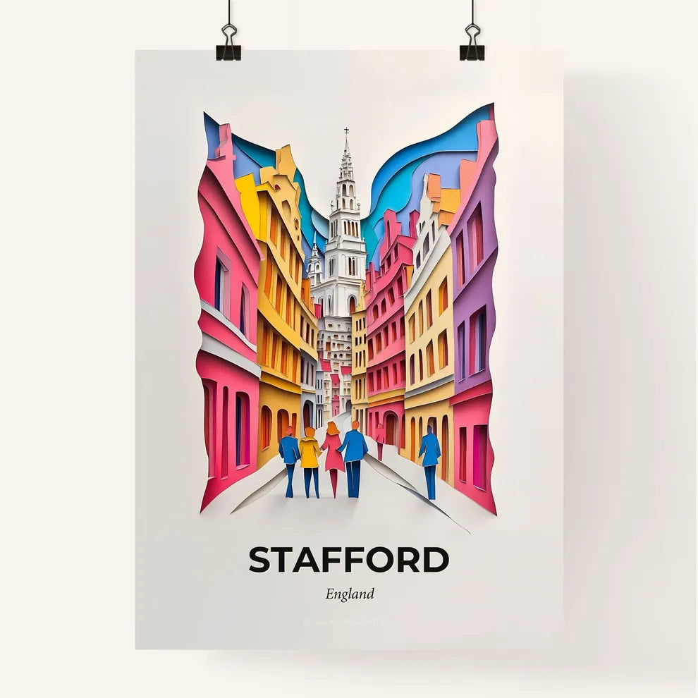 Vivid Stafford, England, Colorful Poster