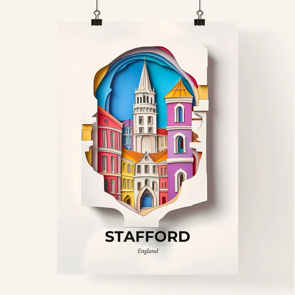 Vivid Stafford, England, Colorful Poster