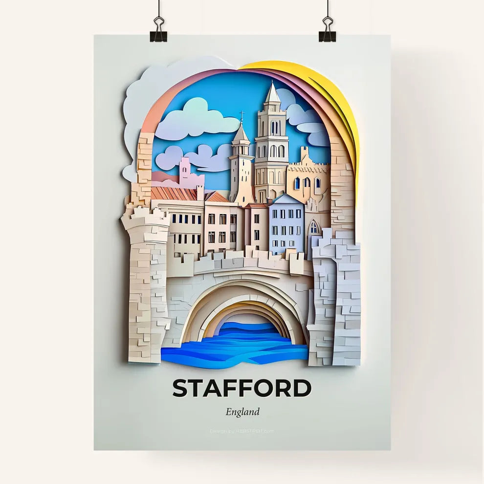 Vivid Stafford, England, Colorful Poster