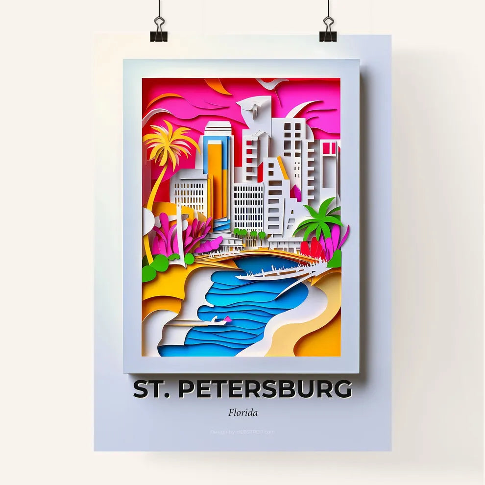 Vivid St. Petersburg, Florida, Colorful Poster