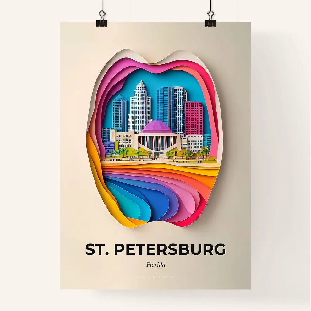 Vivid St. Petersburg, Florida, Colorful Poster