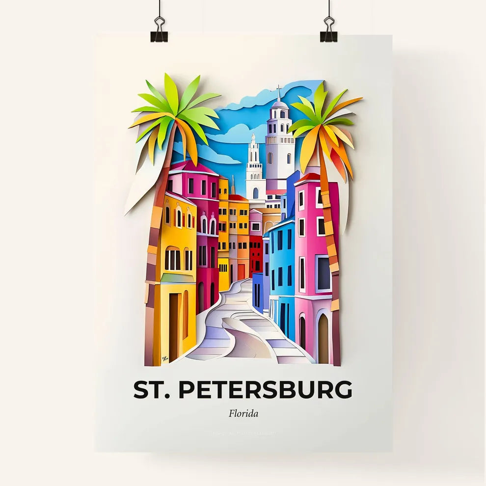 Vivid St. Petersburg, Florida, Colorful Poster