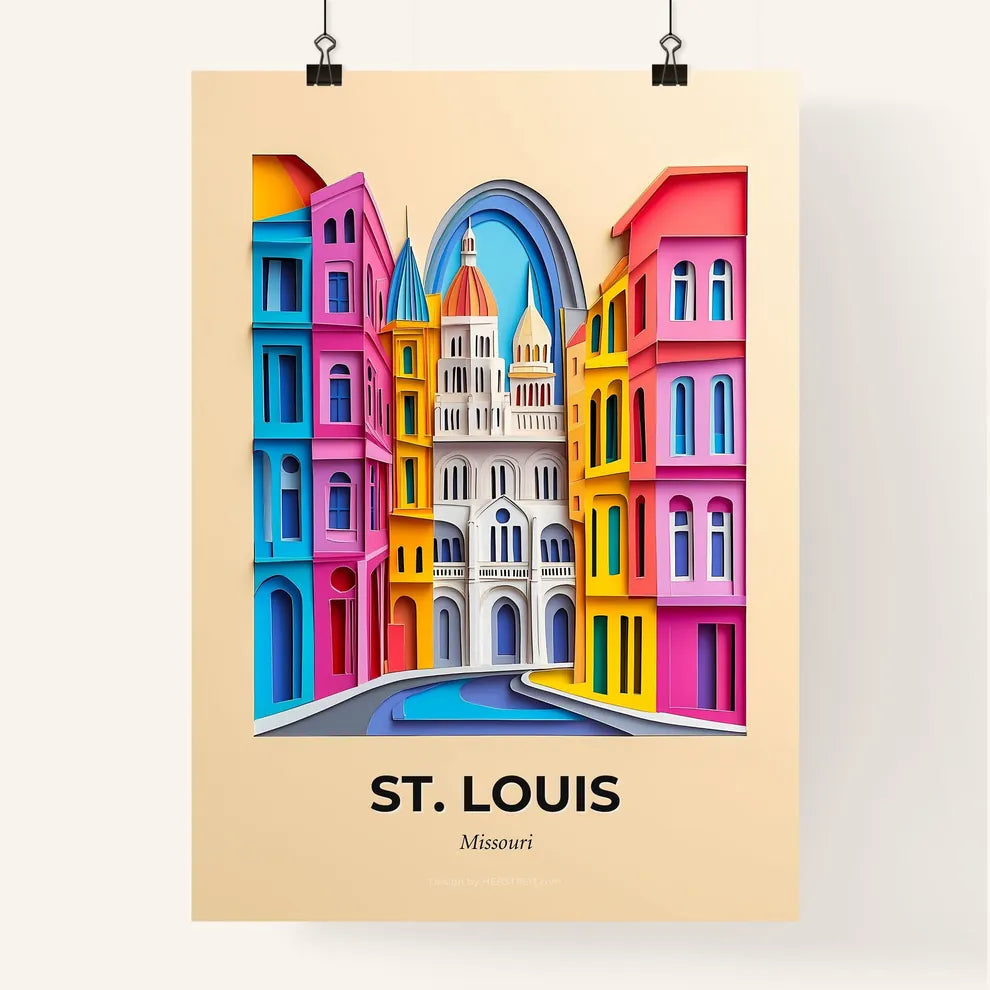 Vivid St. Louis, Missouri, Colorful Poster