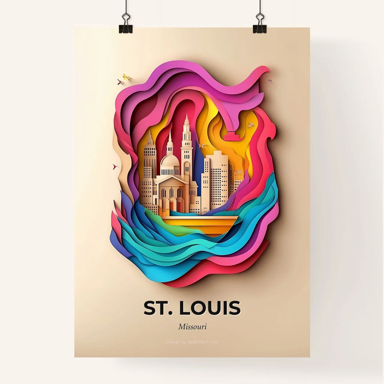 Vivid St. Louis, Missouri, Colorful Poster