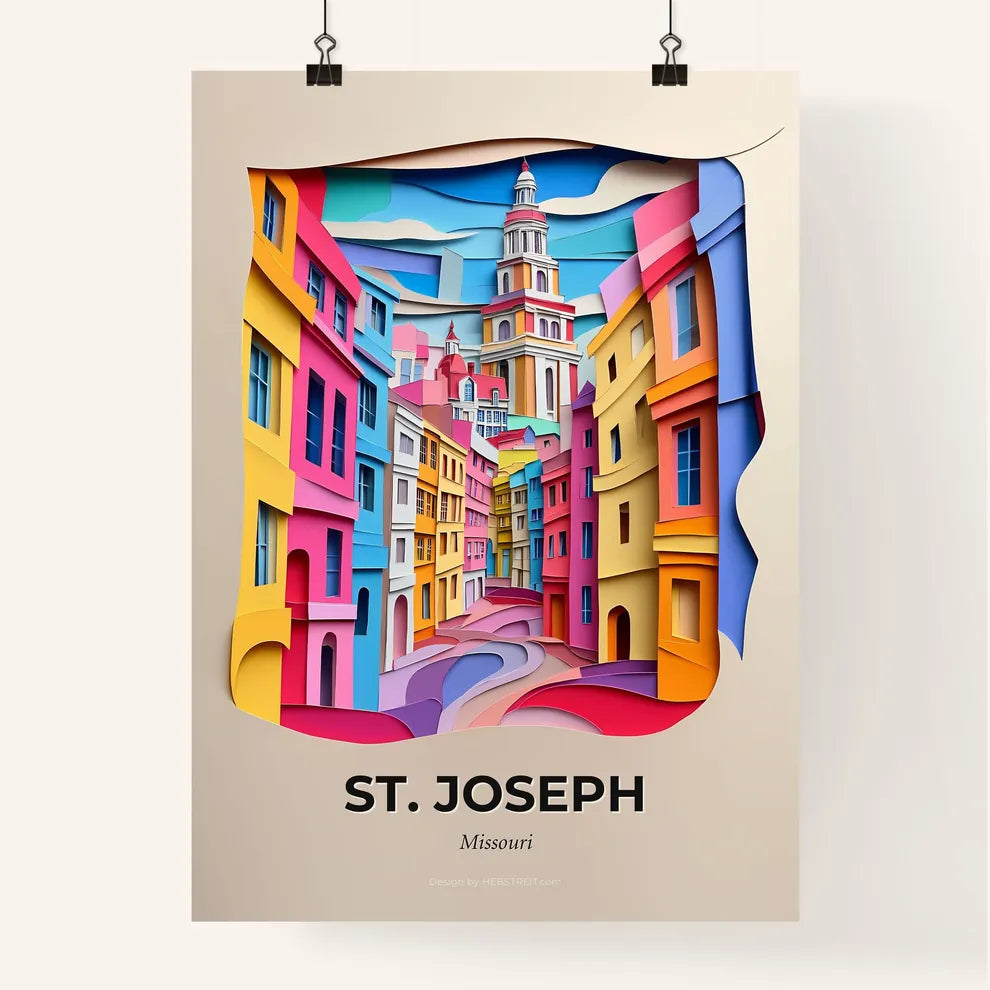 Vivid St. Joseph, Missouri, Colorful Poster