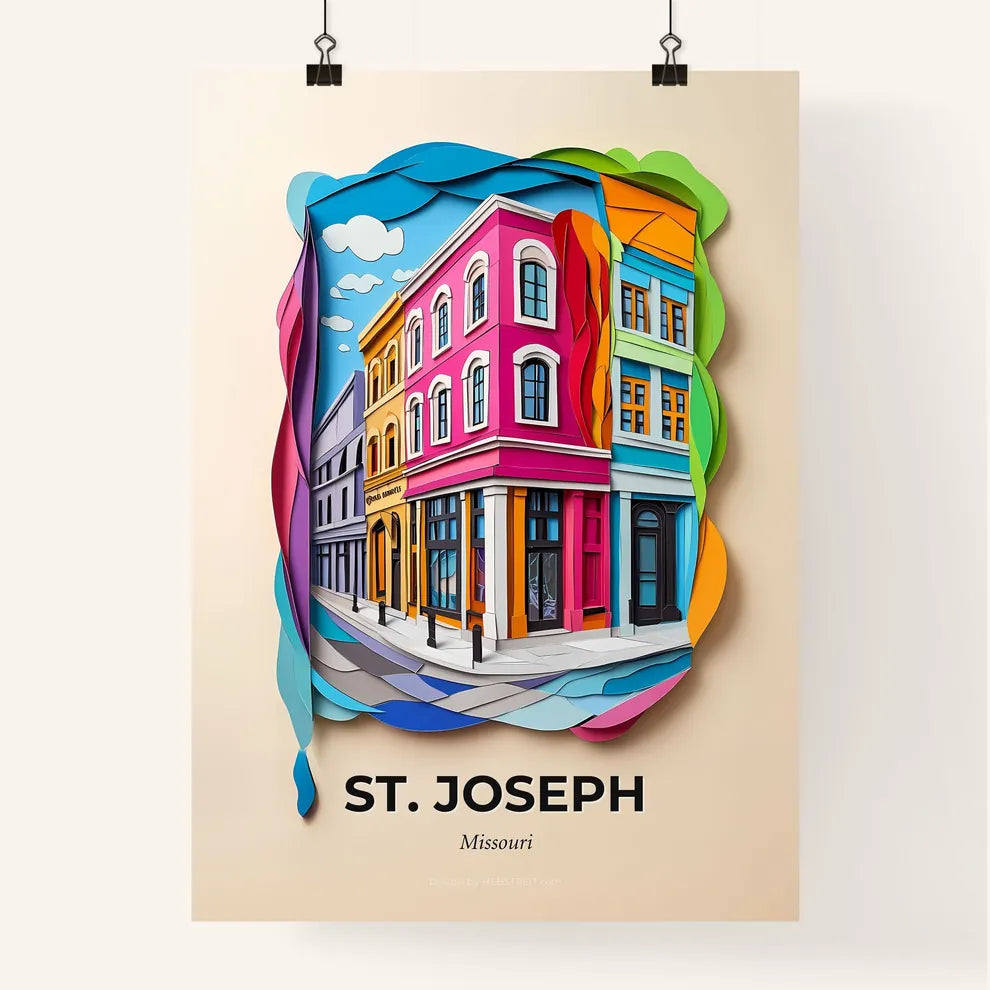 Vivid St. Joseph, Missouri, Colorful Poster