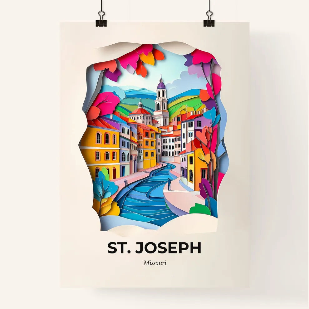 Vivid St. Joseph, Missouri, Colorful Poster