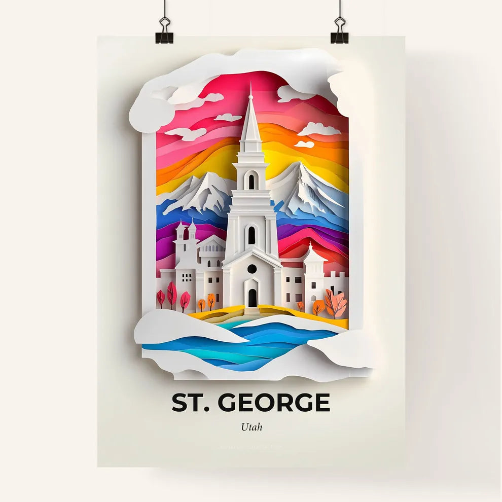 Vivid St. George, Utah, Colorful Poster