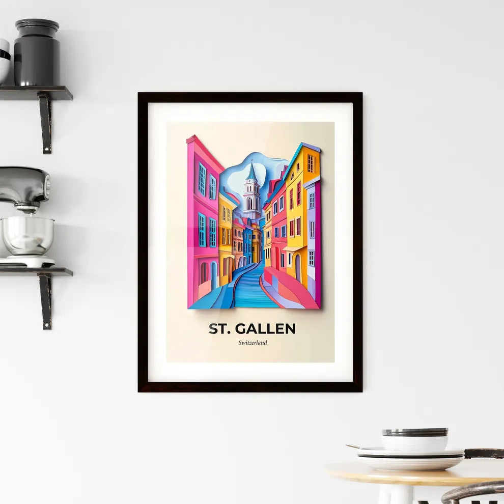 Vivid St. Gallen, Switzerland, Framed Wall Art