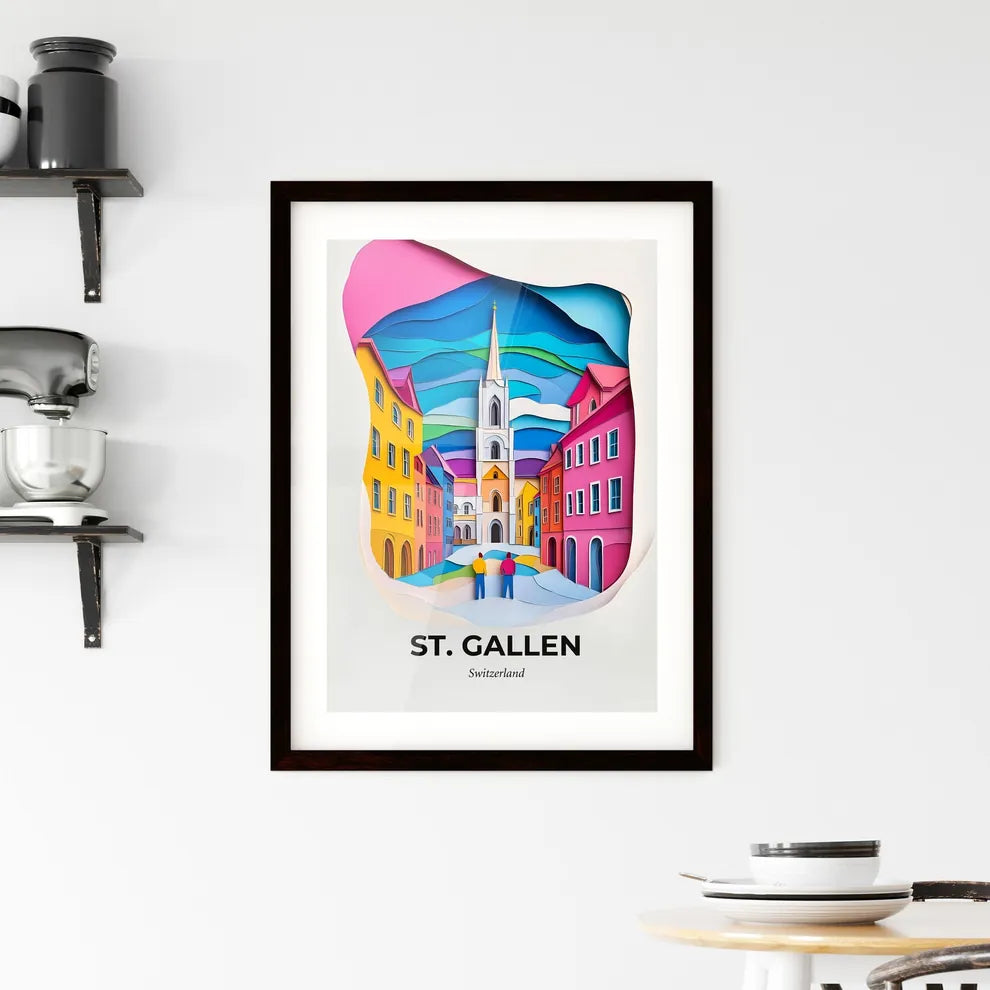 Vivid St. Gallen, Switzerland, Framed Wall Art