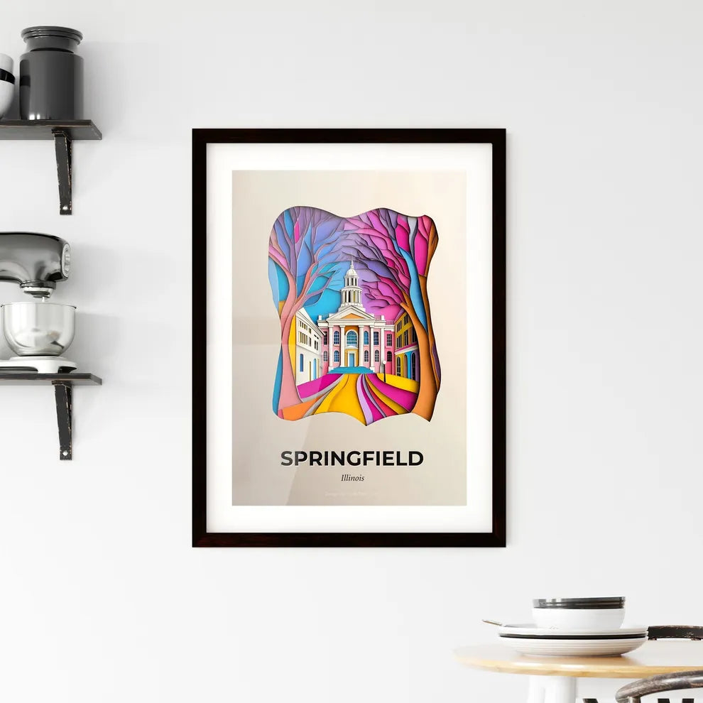 Vivid Springfield, Illinois, Framed Wall Art