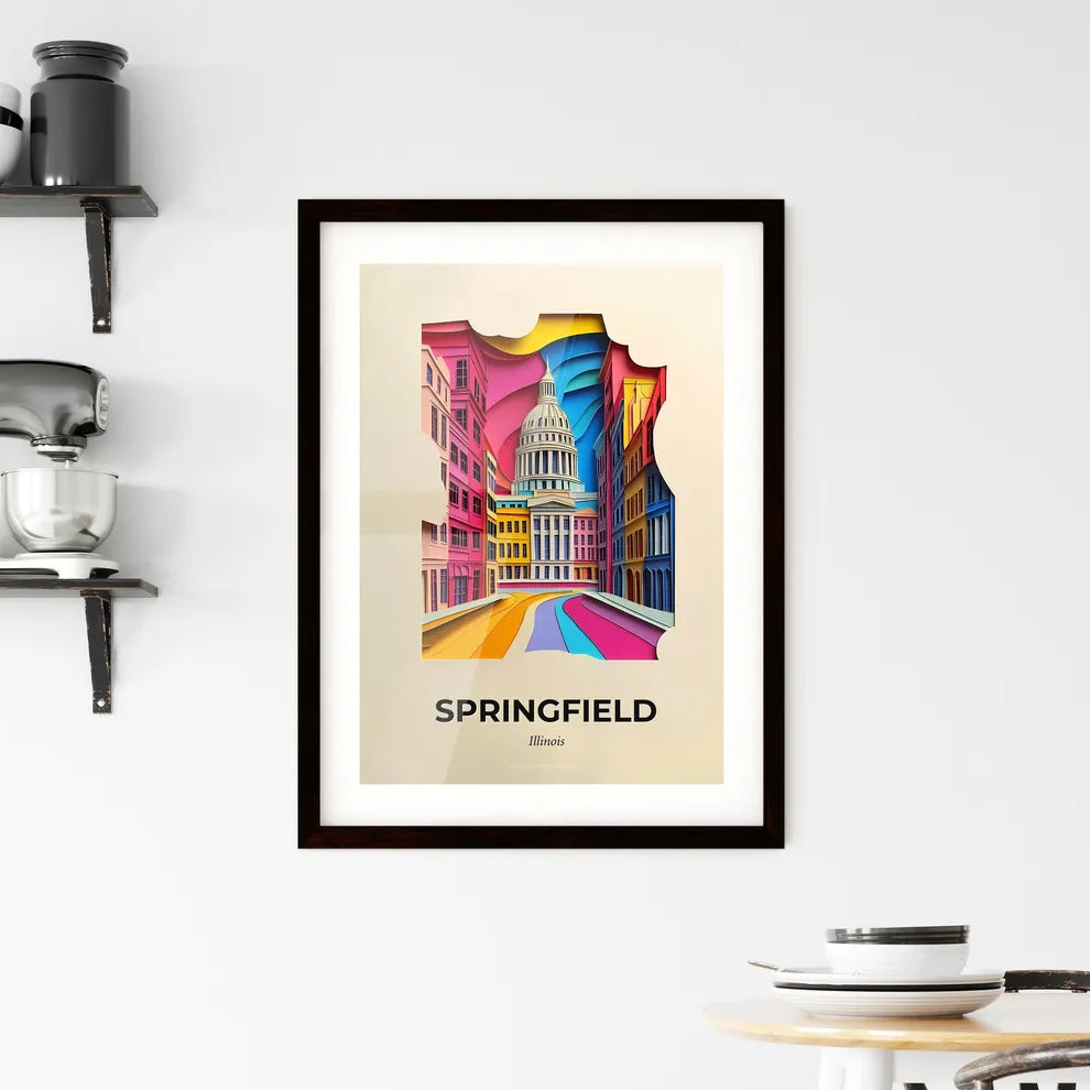 Vivid Springfield, Illinois, Framed Wall Art