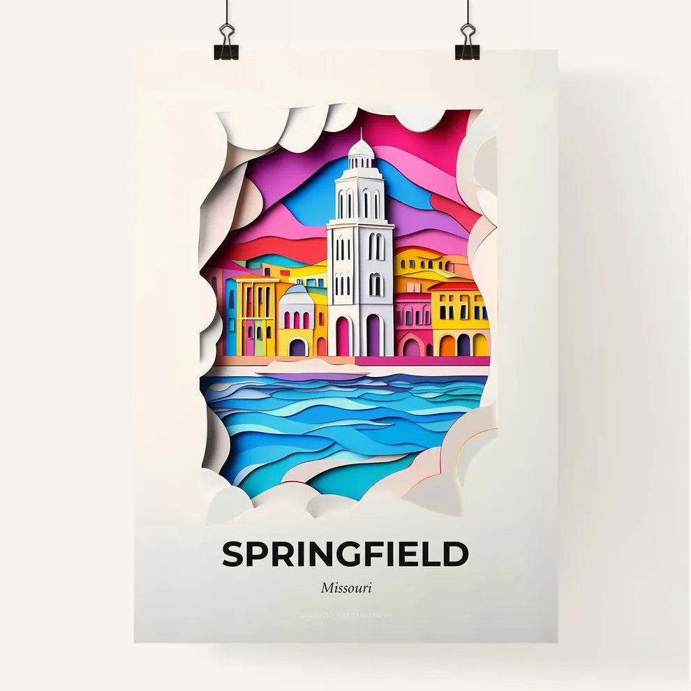 Vivid Springfield, Missouri, Colorful Poster