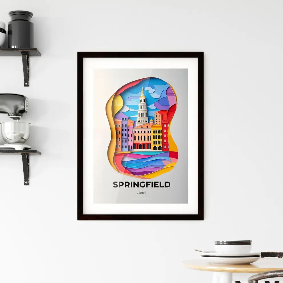 Vivid Springfield, Illinois, Framed Wall Art