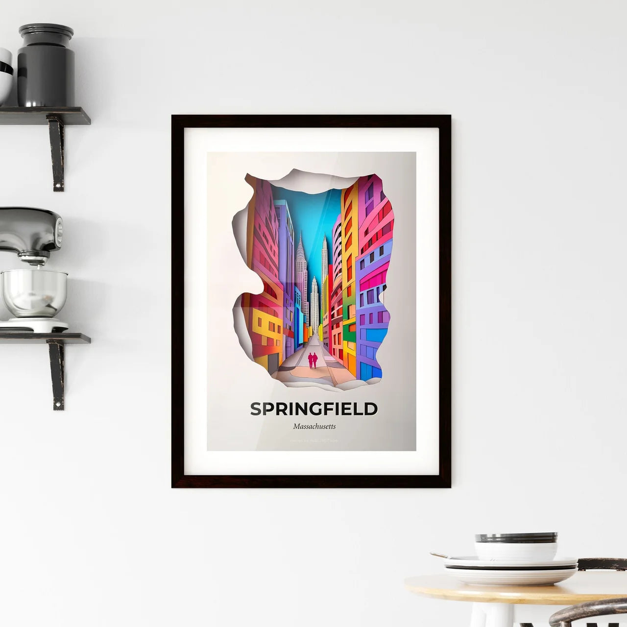 Vivid Springfield, Massachusetts, Framed Wall Art