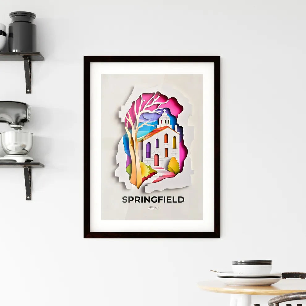 Vivid Springfield, Illinois, Framed Wall Art