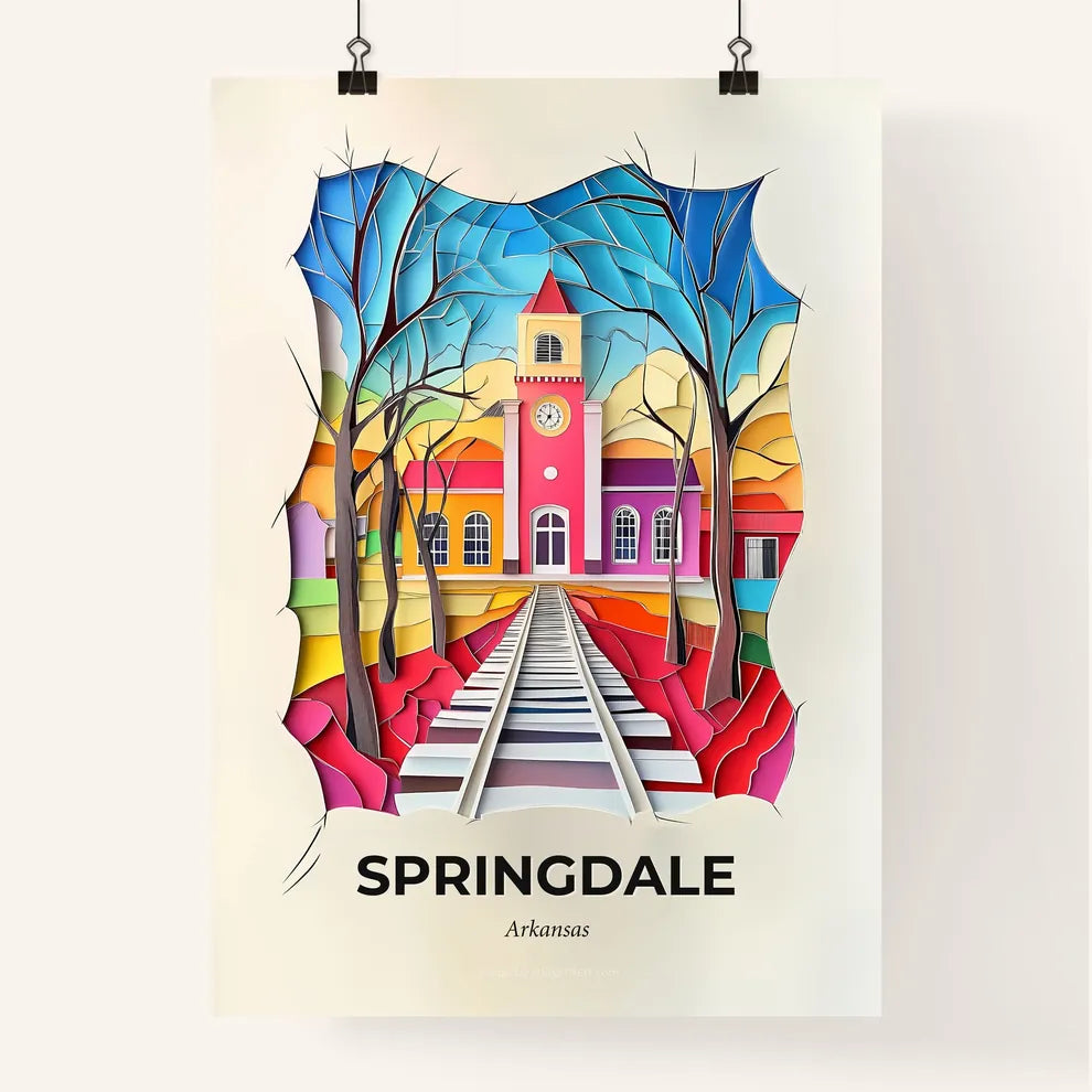 Vivid Springdale, Arkansas, Colorful Poster