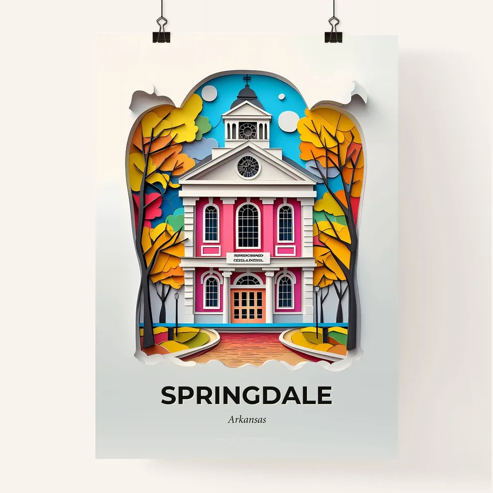 Vivid Springdale, Arkansas, Colorful Poster
