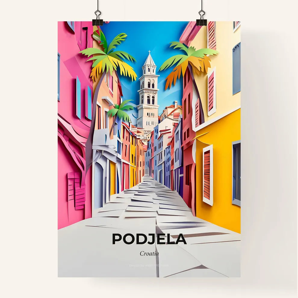 Vivid Split , Croatia, Colorful Poster