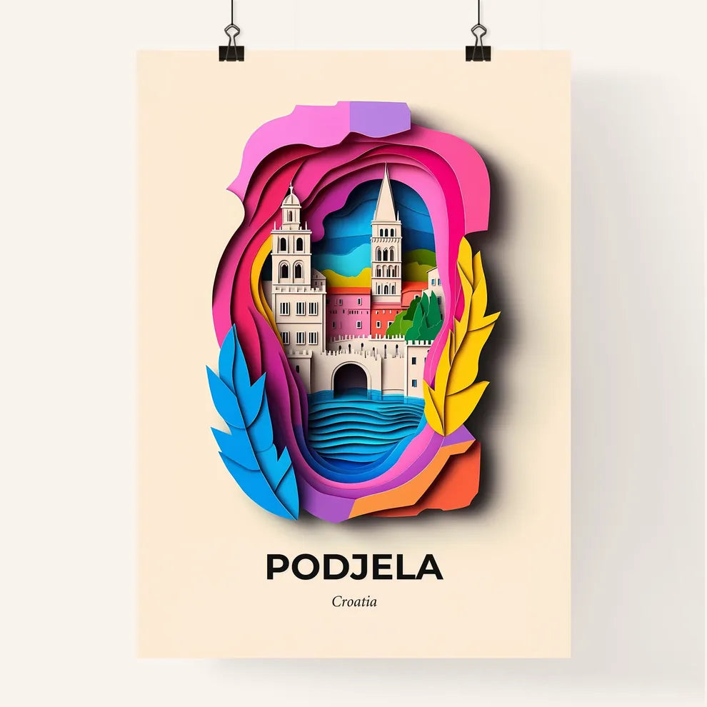Vivid Split , Croatia, Colorful Poster