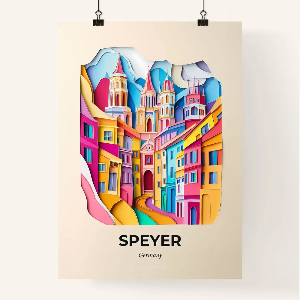 Vivid Speyer, Germany, Colorful Poster
