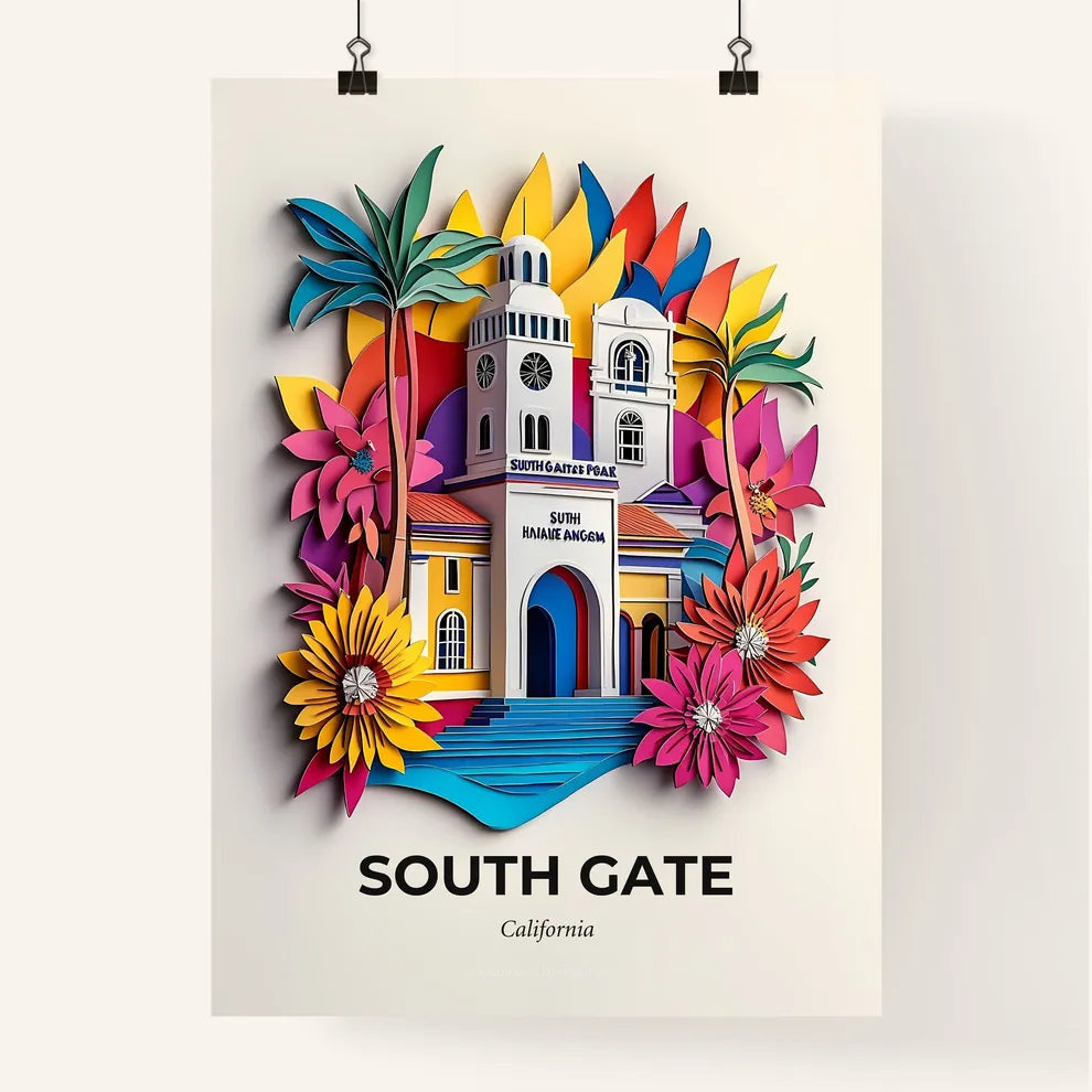 Vivid South Gate, California, Colorful Poster