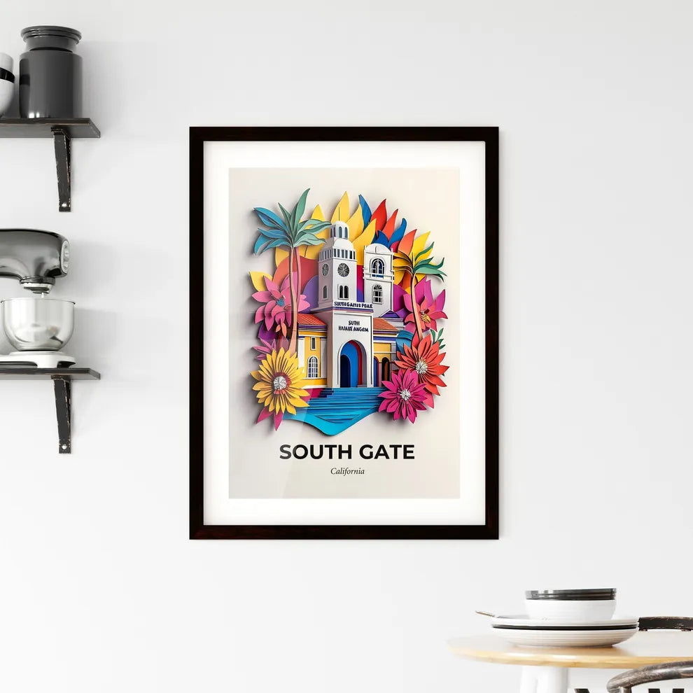 Vivid South Gate, California, Framed Wall Art