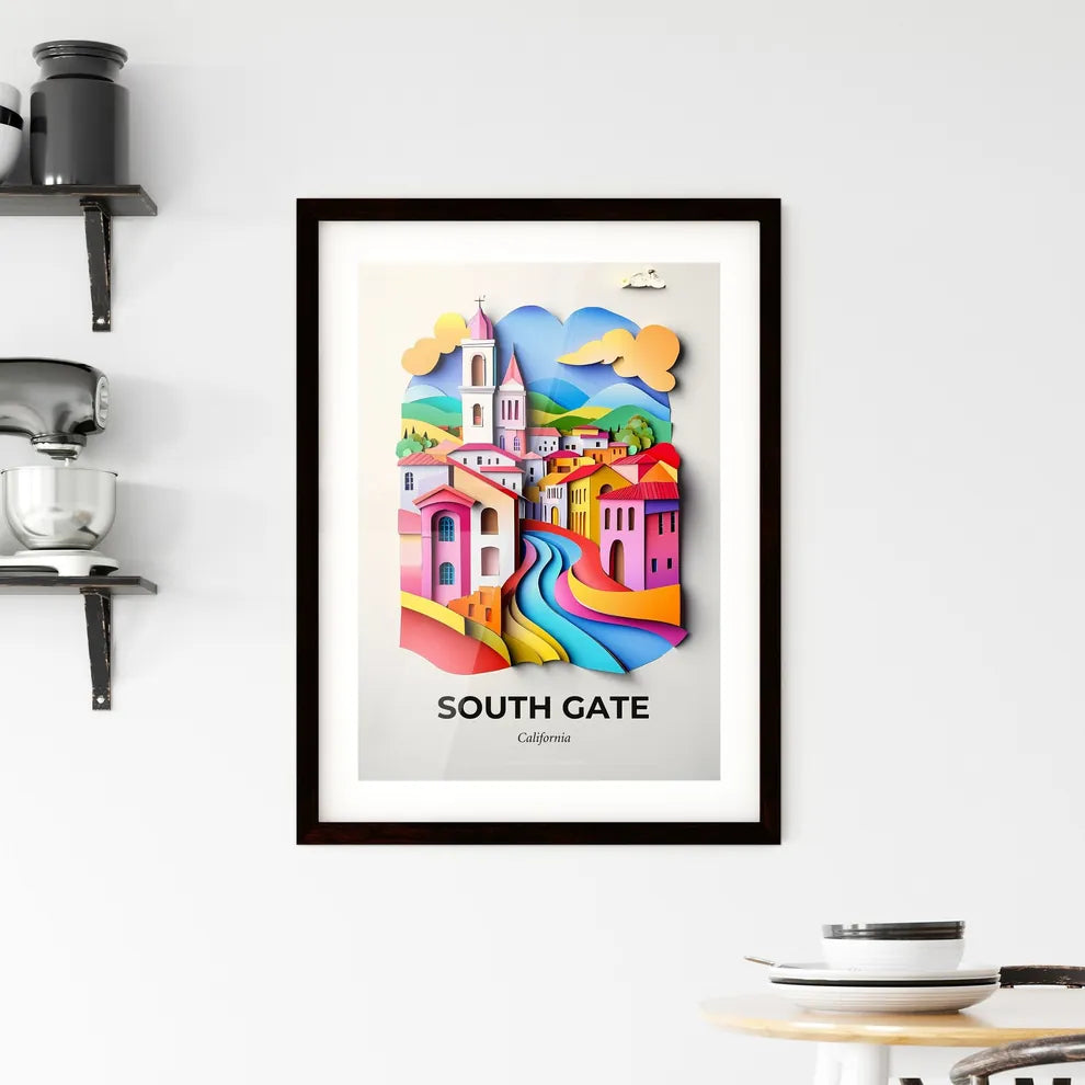 Vivid South Gate, California, Framed Wall Art