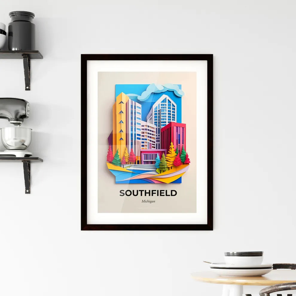 Vivid Southfield, Michigan, Framed Wall Art
