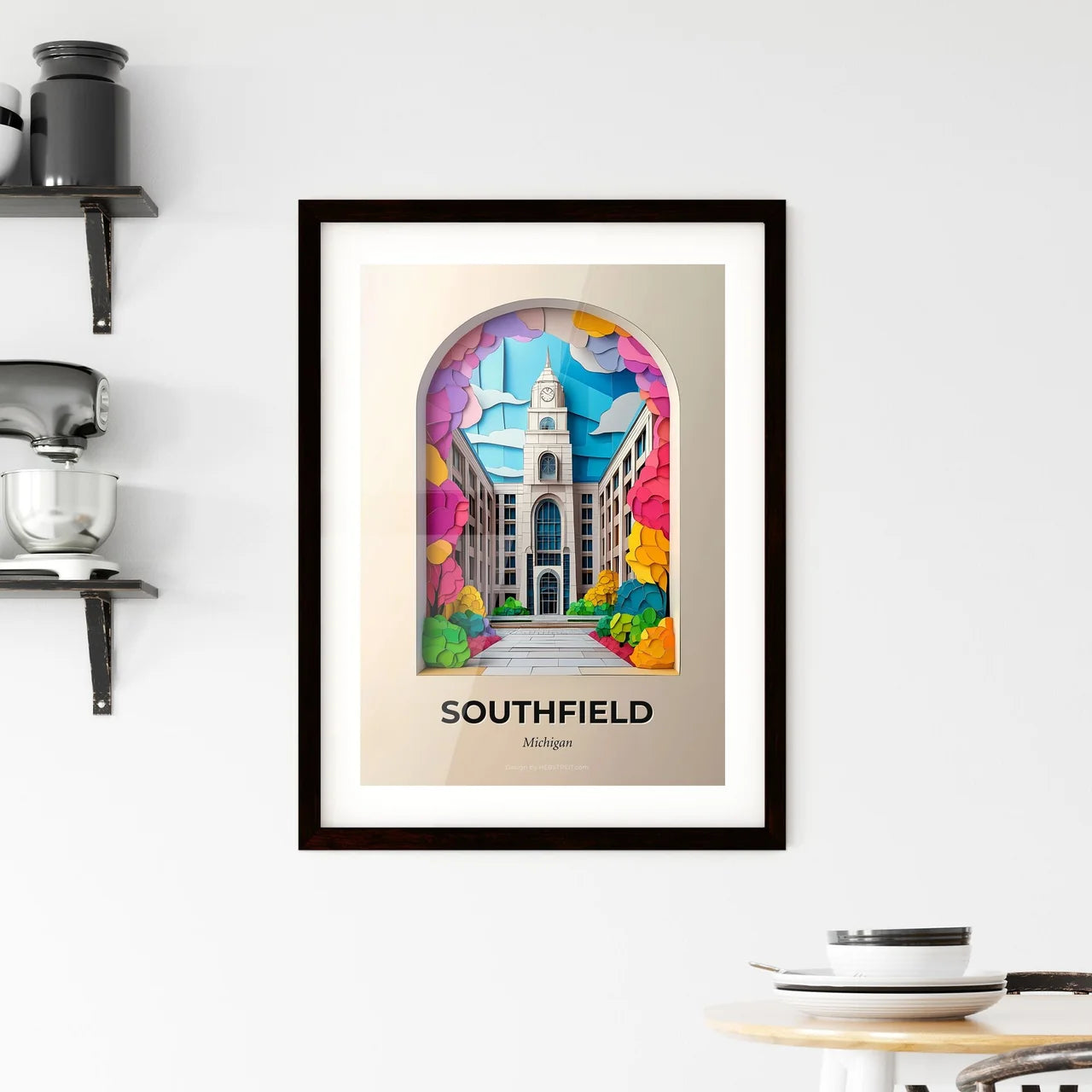 Vivid Southfield, Michigan, Framed Wall Art