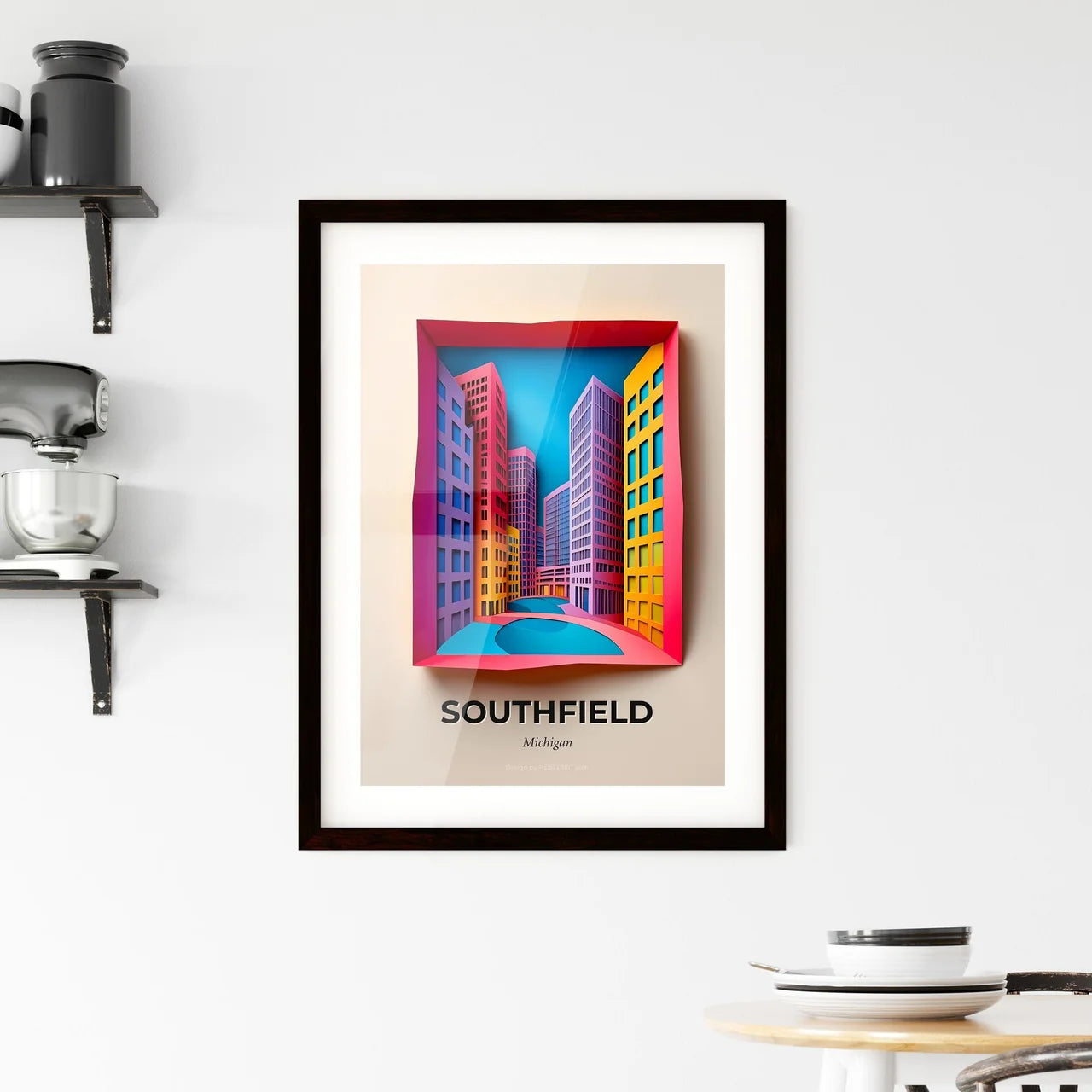 Vivid Southfield, Michigan, Framed Wall Art