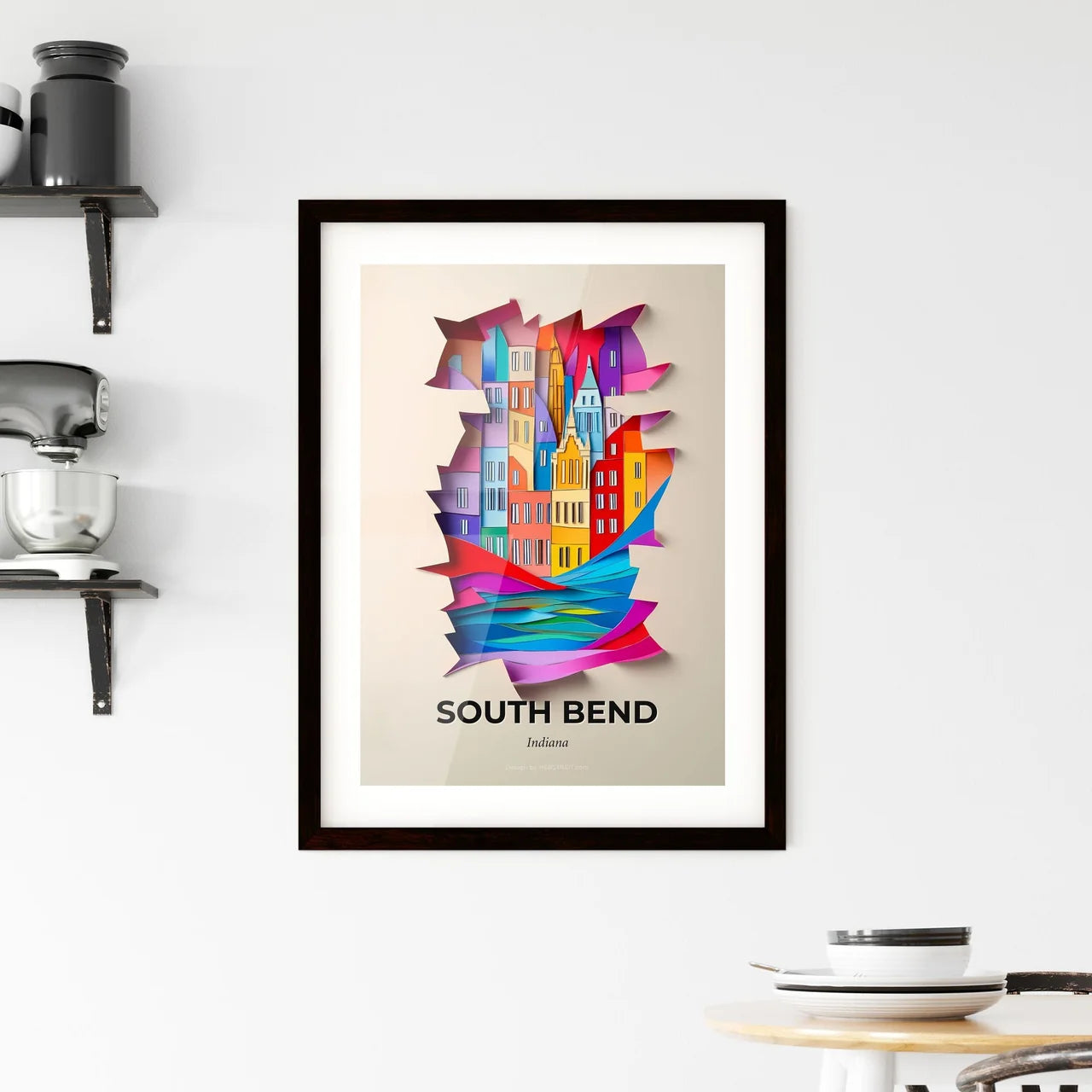 Vivid South Bend, Indiana, Framed Wall Art