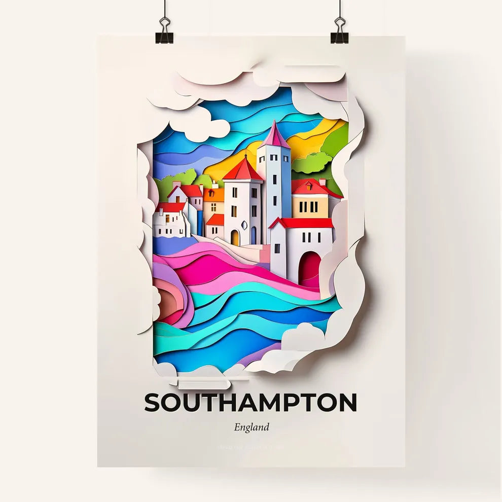 Vivid Southampton, England, Colorful Poster