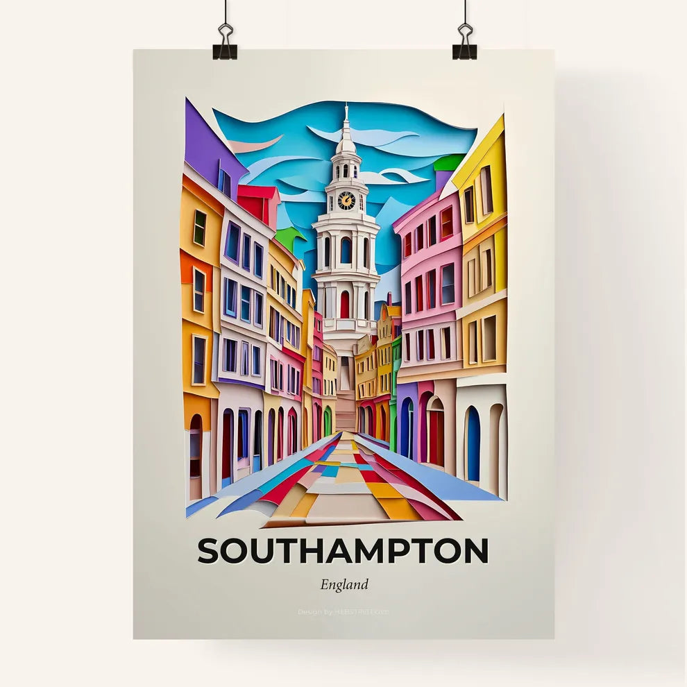 Vivid Southampton, England, Colorful Poster
