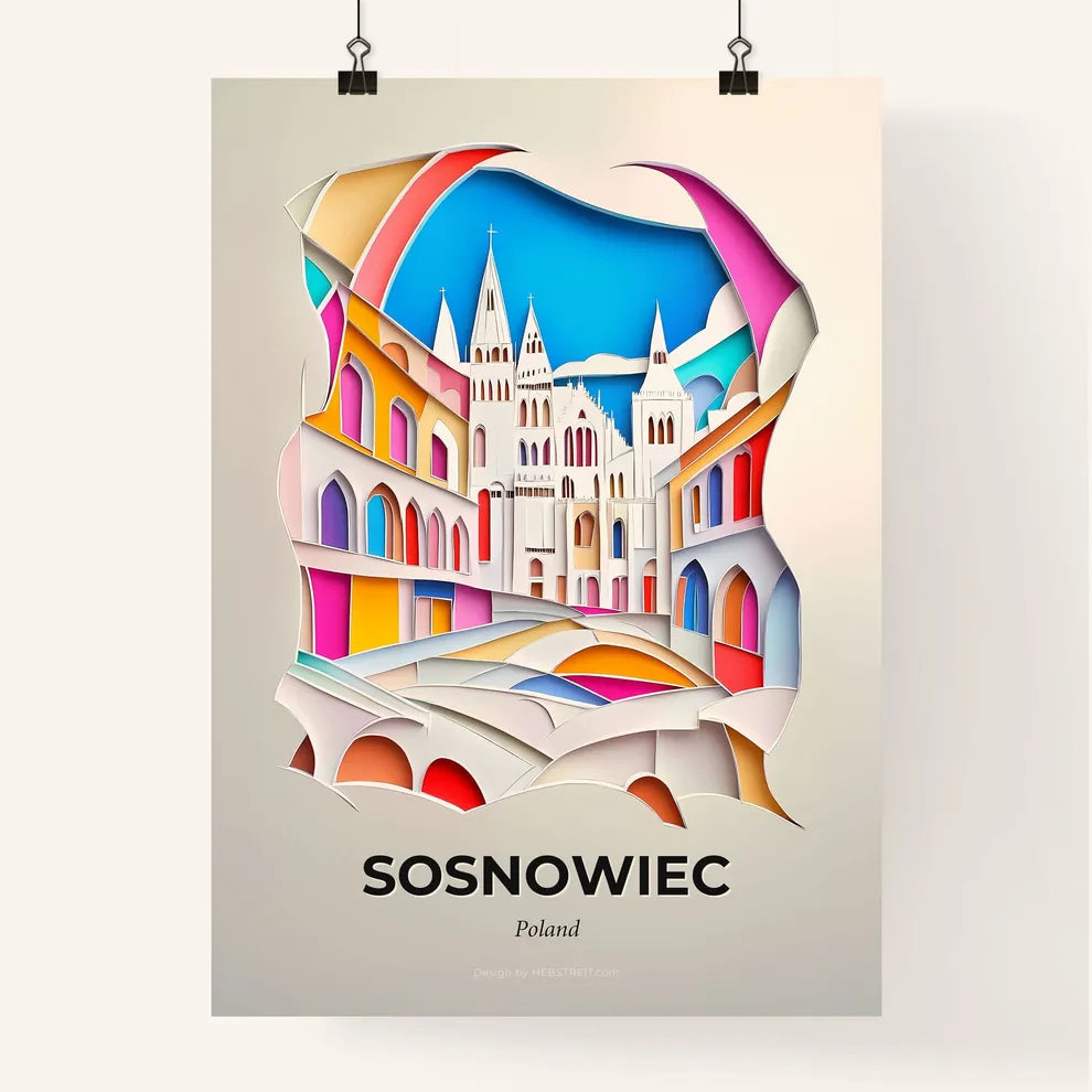 Vivid Sosnowiec, Poland, Colorful Poster