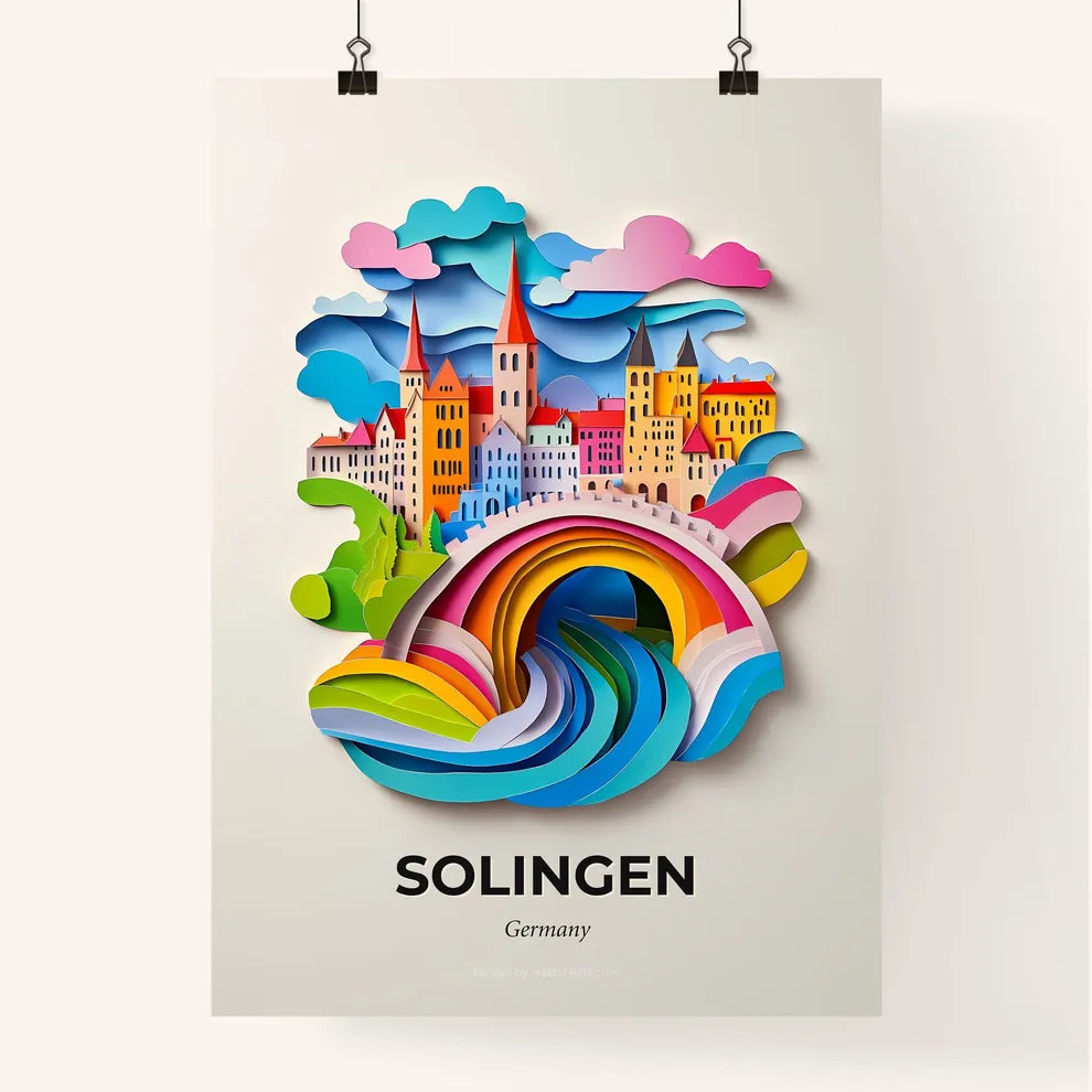 Vivid Solingen, Germany, Colorful Poster