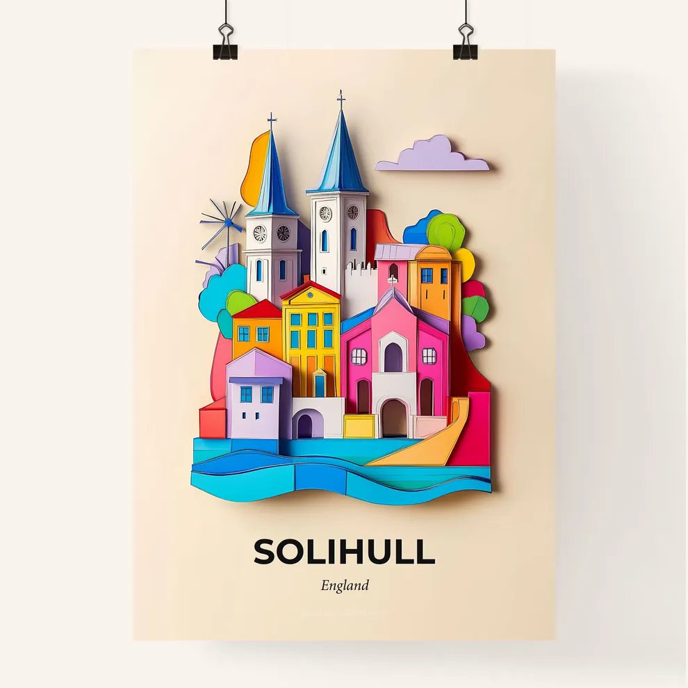 Vivid Solihull, England, Colorful Poster