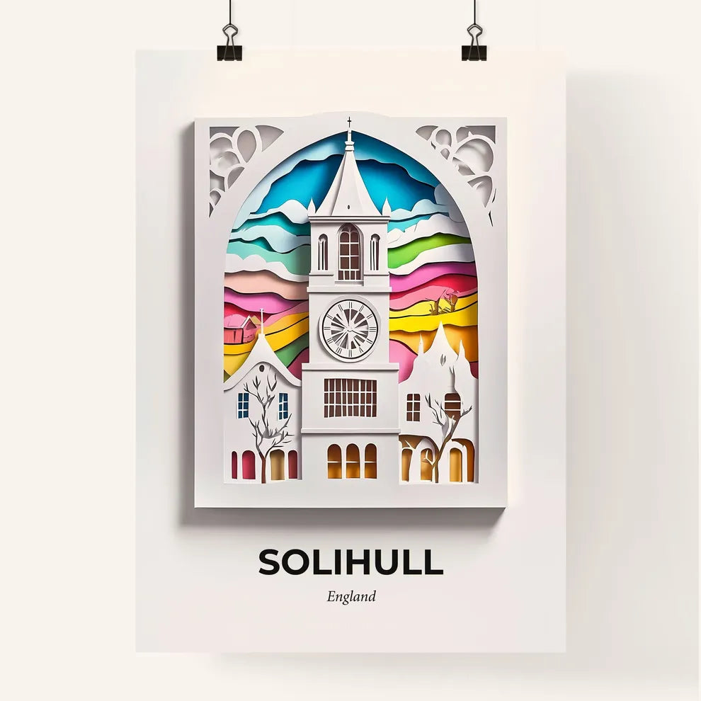 Vivid Solihull, England, Colorful Poster