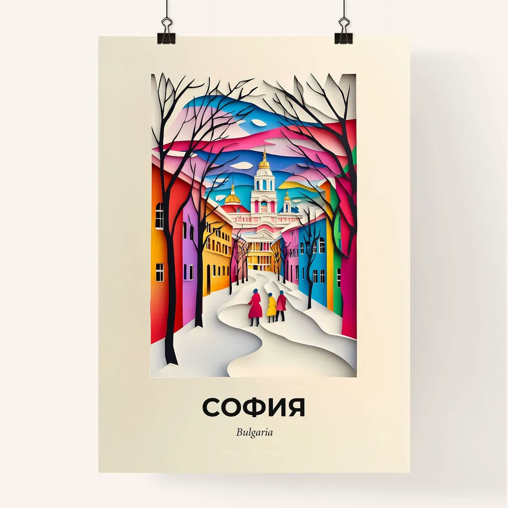 Vivid Sofia, Bulgaria, Colorful Poster