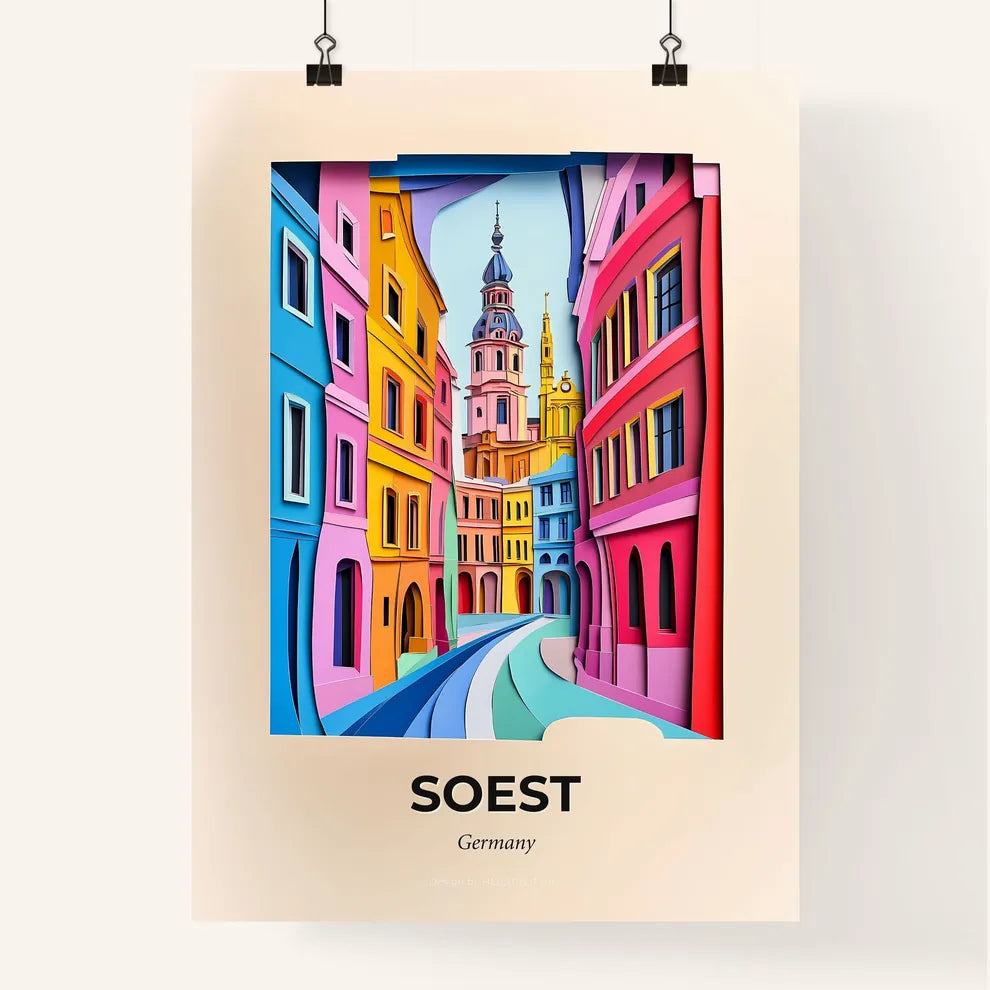 Vivid Soest, Germany, Colorful Poster