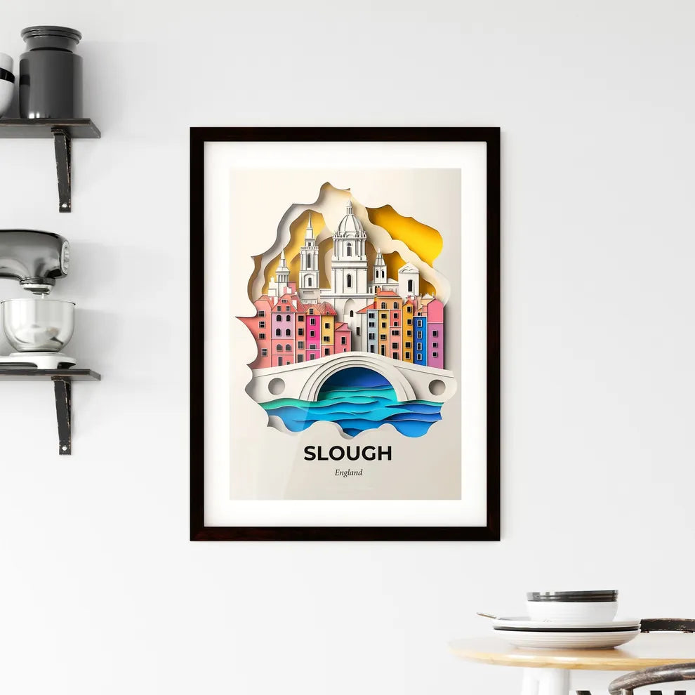Vivid Slough, England, Framed Wall Art