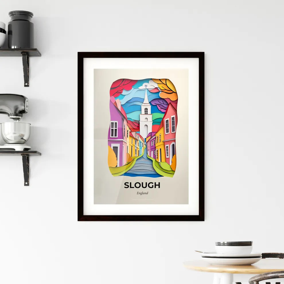 Vivid Slough, England, Framed Wall Art