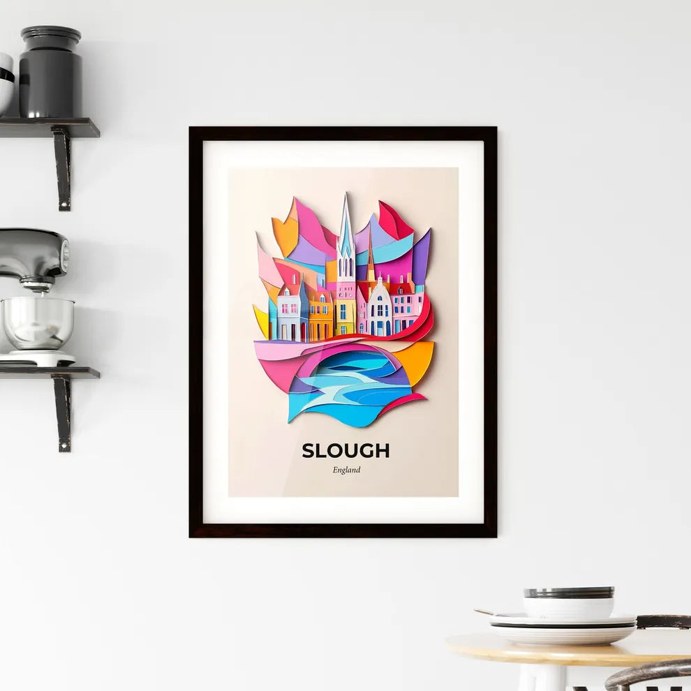 Vivid Slough, England, Framed Wall Art
