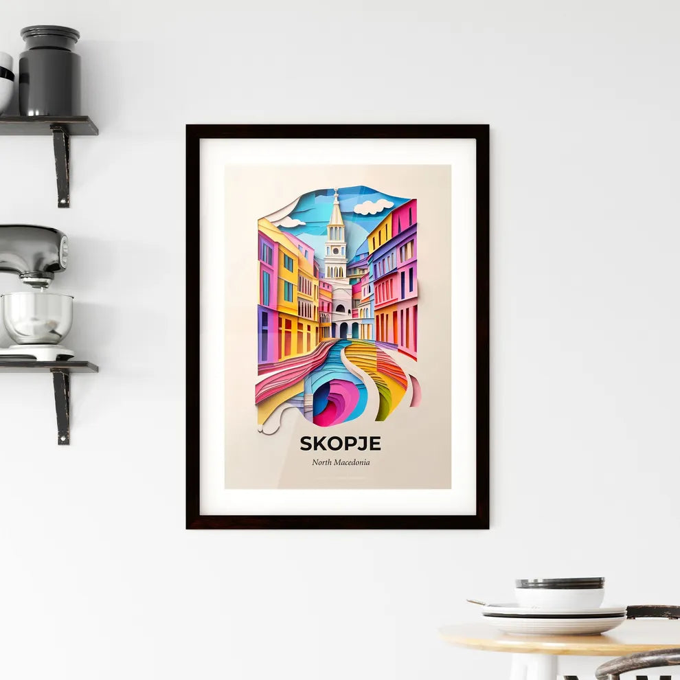 Vivid Skopje, North Macedonia, Framed Wall Art